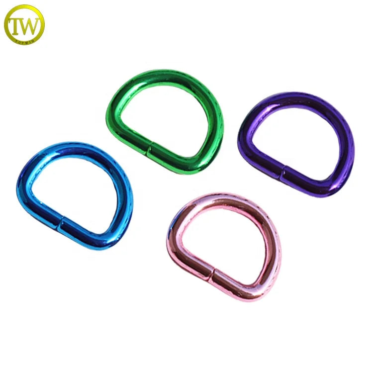 Fashion Color d Ring Buckle Making Belt Ring Metal Strap D Ring for Bag Accessory