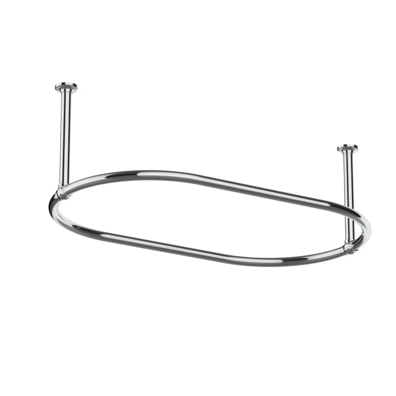 Chrome Modern Stainless Steel Circle/Oval 360-Degree Shower Curtain Rod for Bathroom