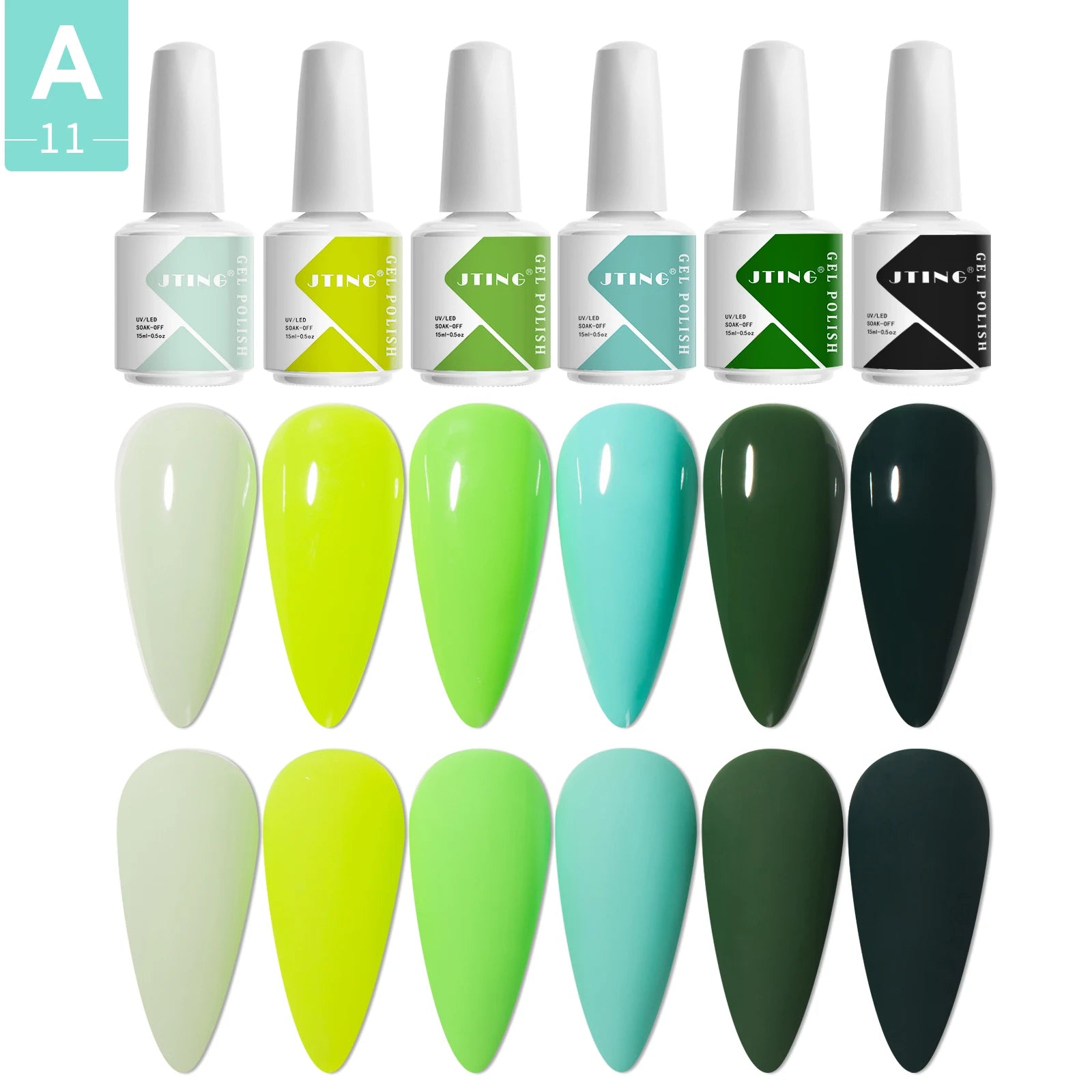 JTING New Arrival Hot Sale Nail Gel Polish Collection 6Colors Set with Free Box Sample OEM ODM Private Label UV Neon Gel Polish