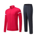 Stock Custom Zipper lOGO Men's Autumn Adult Custom Size Name Size Sponsor Football Training  Suit Sport Wear