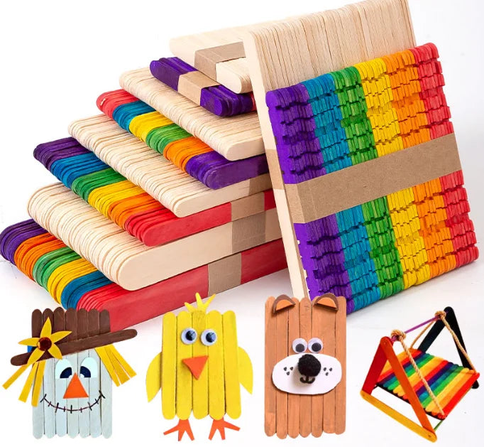 Top Seller 2020 Bulk Ice Popsicle Color Stick with logo for Children Craft and Hand Art