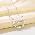 Delicate Soft Golden Circular Pendant With Your Name Engraved at the Center Jewellery for Women and Men
