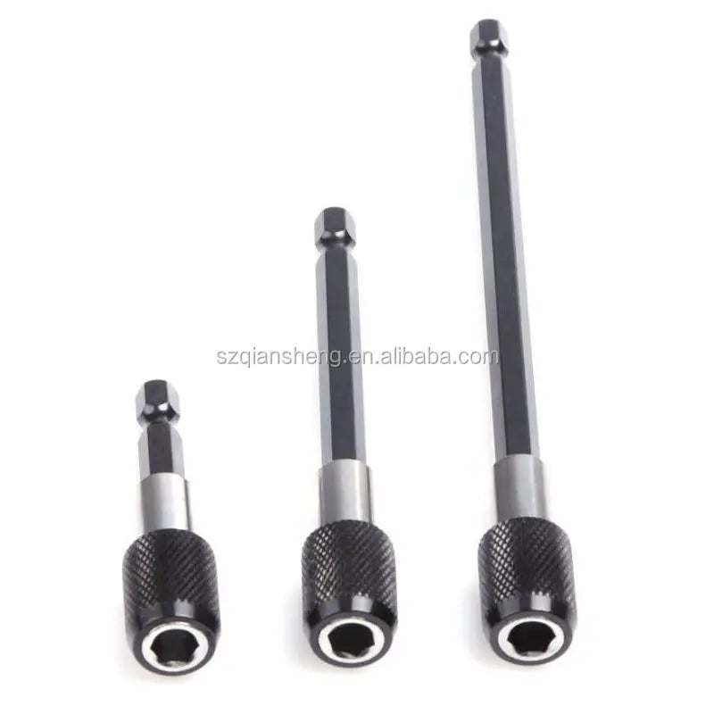 3Pcs/Set Magnetic Screwdriver Extension Bit Set Quick Release 1/4 Hex Shank Tools Drill Bit Set