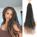 Bohemian Curl Passion Twist Crochet Hair Braids Water Wave Synthetic Braiding Hair for Women