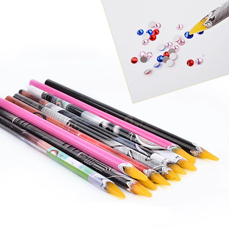 Nail Tools Wax Dotting Pen Self-adhesive Rhinestones Picking Crystal Picker Nail Art Wax Pencil
