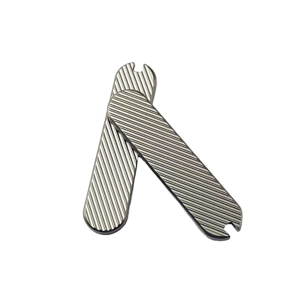 For Titanium Scales Custom Surface Sandblasted CNC Machined Wire EDM EDC Titanium Knife Scales
