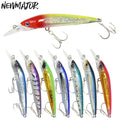 NEWMAJOR 140mm 49g Sinking Minnow Fishing Lure Wholesale in 8 Colors with 3D Eyes for River Lake Ocean Beach Fishing