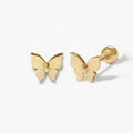 LOZRUNVE Plain Silver 925 Sterling Minimal Mini Animal Butterfly Piercing Stud Earring Wholesale