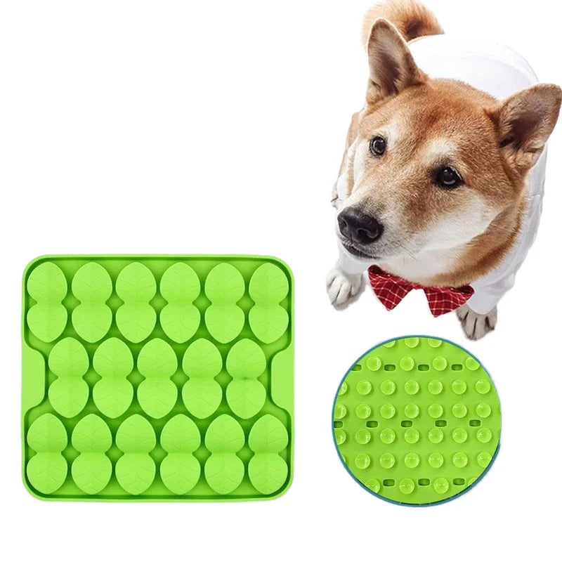 BPA-Free Healthy Silicone Snuffle Lick Mat for Pets and Cats Automatic Slow Feeder Sniff Mat with Suction Cup