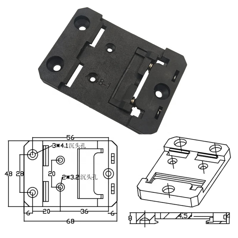 Snap Hook Distribution Box Buckle Guide Rail Installation Bracket for Easy and Secure Rail Installation