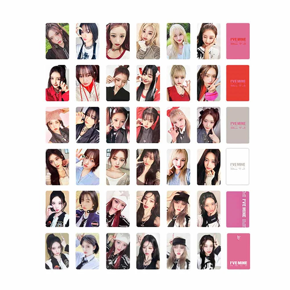 KPOP Photocards IVE I'VE MINE Album Postcard Yujin Gaeul Wonyoung LIZ Rei Leeseo Personal LOMO Cards for Fans Collection Gift