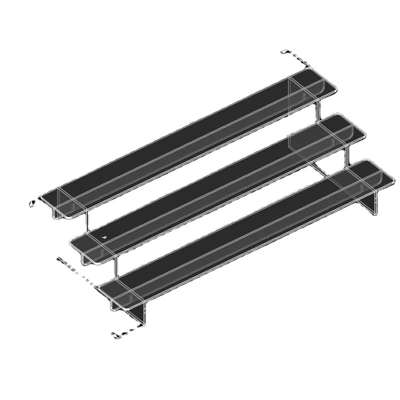Manufacture Store Display Transparent 3 Tier Acrylic Riser Display Stand