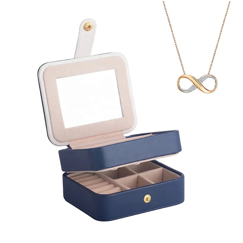 Vintage Faux Leather Jewelry Box Organizer for Girls and Women Luxury Storage Display Holder Travel Jewelry case