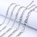 Trending Men's Hip Hop Jewelry Stainless Steel Jewelry  Link Chain Figaro Chain Necklace