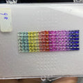 Square Lab Created Corundum 3x3mm Princess Cut Colorful Gemstones Rainbow Sapphire