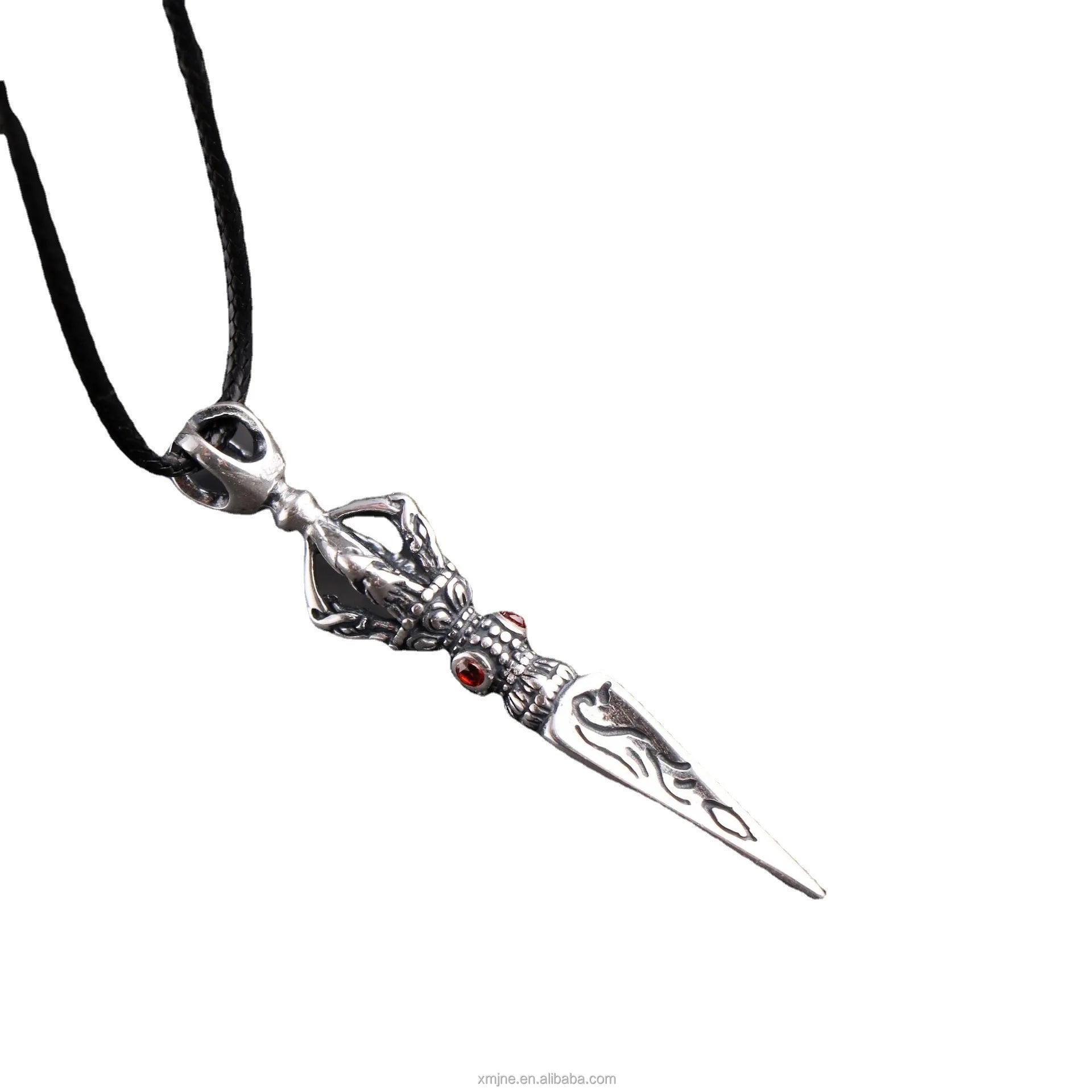 Certified S990 Demon Subduing Club Dominant Personality Pendant Sterling Silver Vajra Tibetan Culture Silver Jewelry Pendant