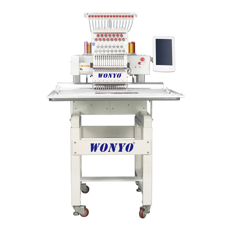 Online After-sales Service Support 16 Languages Single Head15 Needle Embroidery Machine  for Tshirt/shoes/flat Embroidery