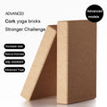 Wholesale Advanced High-density Widened Thinned Anti Slip Leg Pressing Dance Bricks Fitness Natural Cork Yoga Blocks Custom Logo