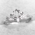 Semi Mount 4*6mm Sterling Silver Ring Pear Shape Empty Blank Support Claw Setting S925 Base Without Center Stone for DIY Inlay