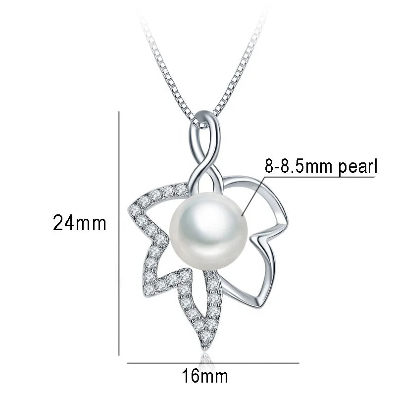Luxury Design Natural Fresh Water Pearl Pendant Wholesale S925 Silver Jewelry