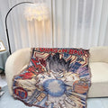 Factory Custom Cartoon Anime Tapestry Jacquard Cotton Polyester Tapestry Knitted Woven Blanket Thread Throw