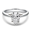 R.GEM. Wholesale Engagement Jewelry S925 Silver 2 Carat Moissanite Geometric Shape Rhodium Plated Anti-Allergy Bridal Ring