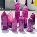 Hot Sale TOP Beautiful Natural pink Red Fluorite Point Healing Stone Crystal Point for Decoration
