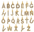 Brass Jewelry Accessories Pave Cubic Zircon Initial Letter Pendant Crystal CZ 26 Alphabet Charm for Necklace
