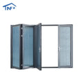 Aluminum Alloy Glass Folding Doors Louvered Modern Villa Bi-Fold Doors NFRC Certified Foldable Sound Insulation Double Tempered