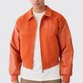 Manufacturer Custom Chenille Patches Embroidery Bomber Fleece Leather Sleeves College Letterman Varsity Crop Jacket for Winter