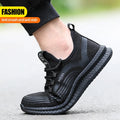 GUYISA 2022 Men's Winter Steel Head Safety Shoes Hot Selling Non-slip Work Shoes Flying Woven Breathable Design for Factory Use MegaBDM