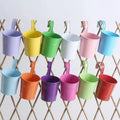 P59 Detachable Metal Iron Plant Pot Holders for Garden Fence Railing & Balcony Hanging Bucket Planters & Flower Pots & Planter