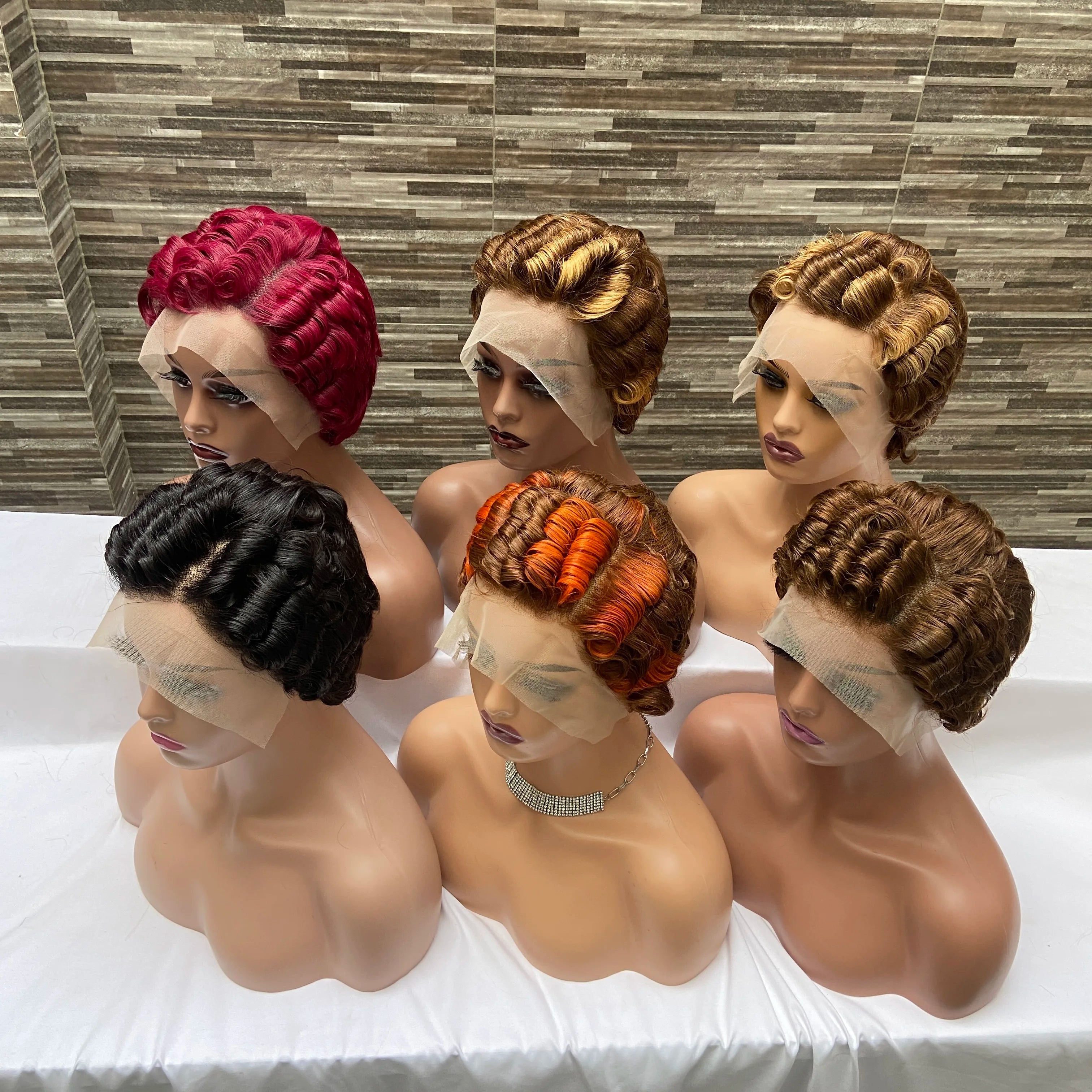 Brazilian Pixie Cut Wigs Human Hair Lace Front Short Curly Lace Front Wigs Human Hair Short Curly Wigs for Black Women 6Inch