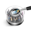 Nail Drill Bit Container 30 Slots Manicure Tool Organizer Display Stand Case Holder Cleanser Brushes PP White/Black