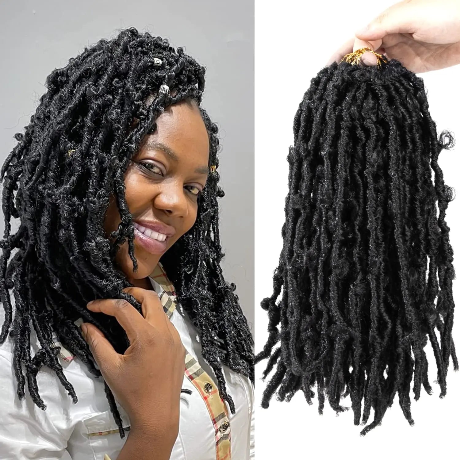 Butterfly Locs Crochet Hair Faux Locs Crochet Hair for Black Women Soft  Pre Looped Natural Butterfly Locs Pre-twisted Braid