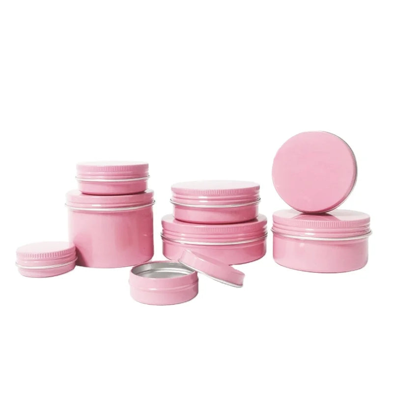 30g 50g 100g Metal Containers for Cosmetics Aluminum Jar Tin Can with Lids for Face Cream
