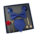 Custom 8 Pieces Fashion Necktie Set Gift Box Luxury Mens Tie Sets Gift Box Paisley Neck Tie Gift Set