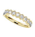 New Arrival Luxury Honeycomb Band Ring New Brass Gold-Plated Jewelry for Women for Engagement