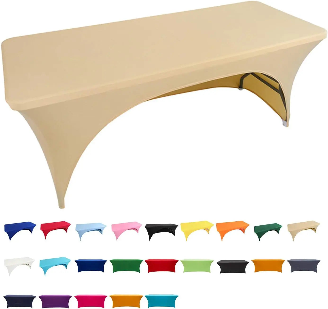Premier Fitted Table Cover Wedding Decor Wedding Party Birthday Event Vivid Color Square Spandex Tablecloth