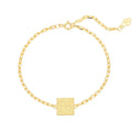 High Quality Fashion 925 Sterling Silver Chinese Style square Geometry Gold Plated Bracelet Jewelry for Women Girls