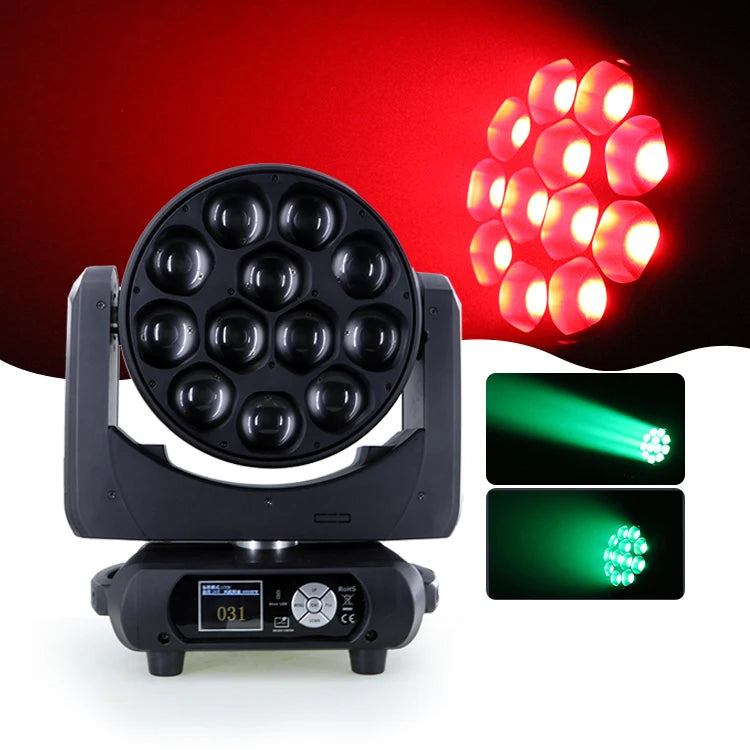 Factory Supply 12*40W Led 4In1 Rgbw Wash Bee Eye Moving Head Zoom Stage Lights