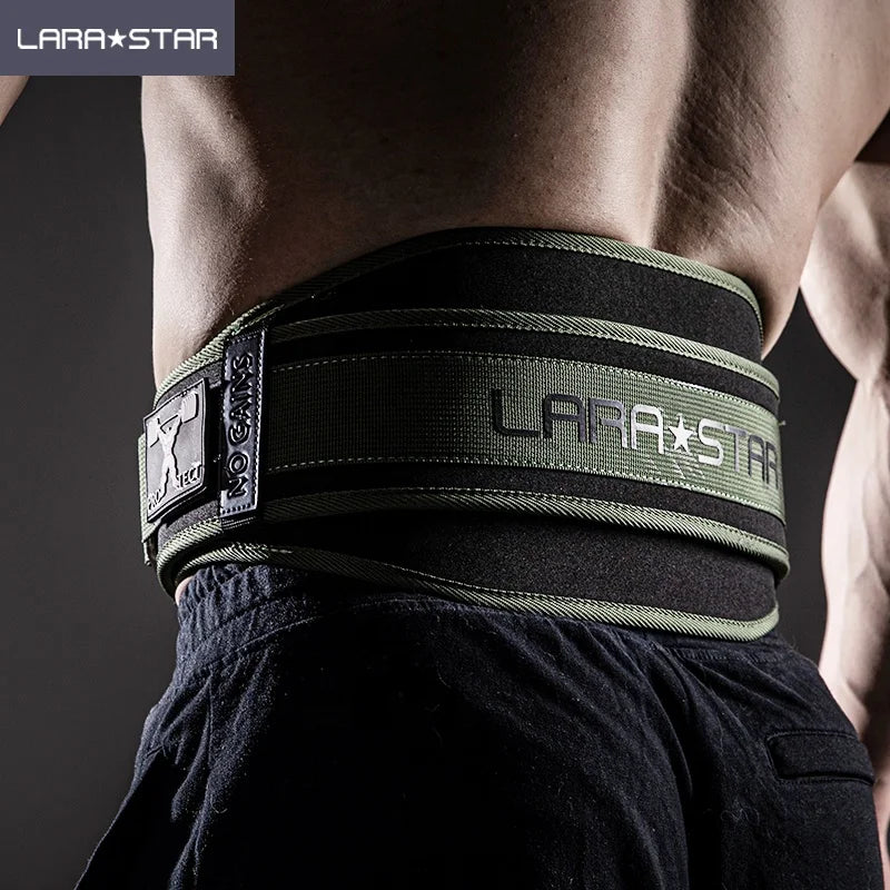 LS0878 Double Layer Weightlifting Belt EVA Material Army Green Waist Belt Support