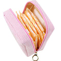 Soft Stock Makeup Bag Portable Menstrual Pad Tampon Holder Period Toiletry Cosmetic Bag Corduroy Sanitary Napkin Storage Bag