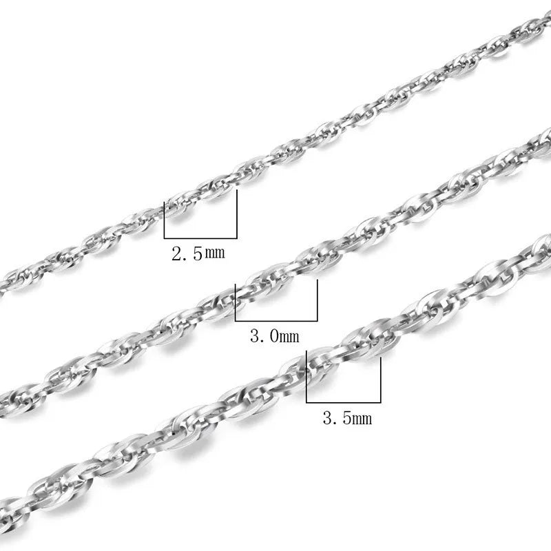 Stainless Steel Double Layer Titanium Steel Link Chain Streetwear Dainty Necklaces