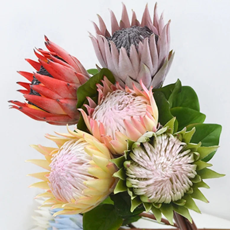 YOPIN 048 Artificial Flowers Bridal Bouquet Arrangement Artificial Protea King Protea