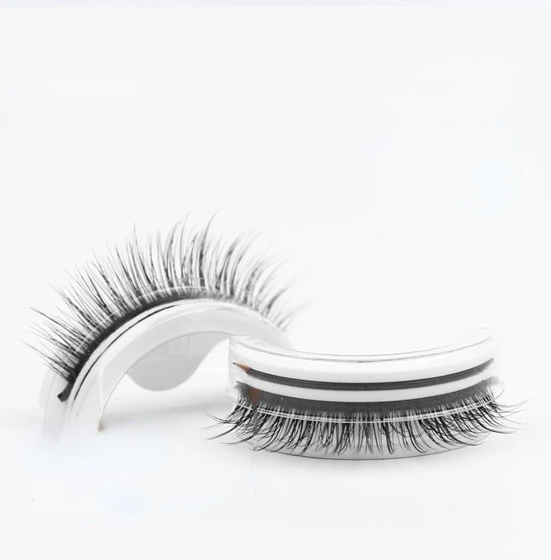 Wholesale Self-adhesive Reusable False Eyelashes Featuring Dual Adhesive Strips Designed for Easy Application Natural Length