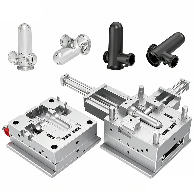 Manufacture Plastic Injection Parts Molded Air Tube Part Mold Custom Abs Plastic Molding Plastic Injection Mold