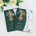 Custom Luxury 5*7 Inches Wedding Invitation Paper Cards with Match Envelope Cover With Wax Seal & Dried Flowers