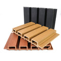 High Quality WPC Timber Cladding Wall Panel Decorative Wood Plastic Composite Wall Cladding Fluted Outdoor Wooden Wall Panel