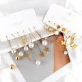 Ason New Arrival Pearl 18K Gold Plated Luxury Drop Earrings  Women Stainless Steel Body Jewelry